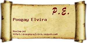 Posgay Elvira névjegykártya